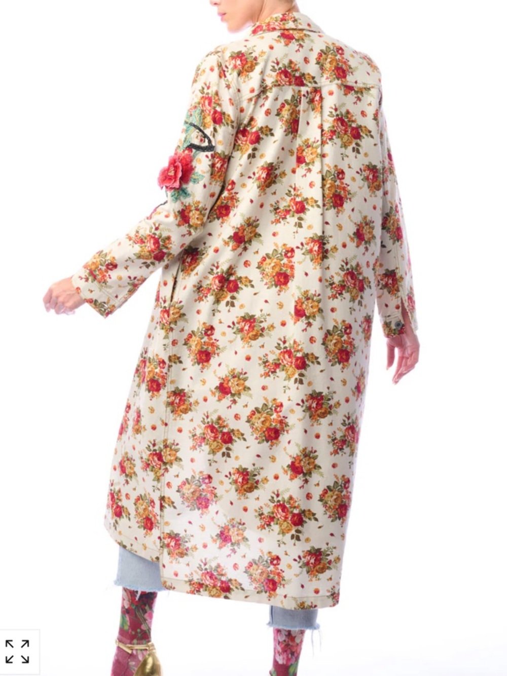 New! Aratta CARA DELVINGE COAT With Removable Vest and Appliqué $358 MSRP - Picture 4 of 5
